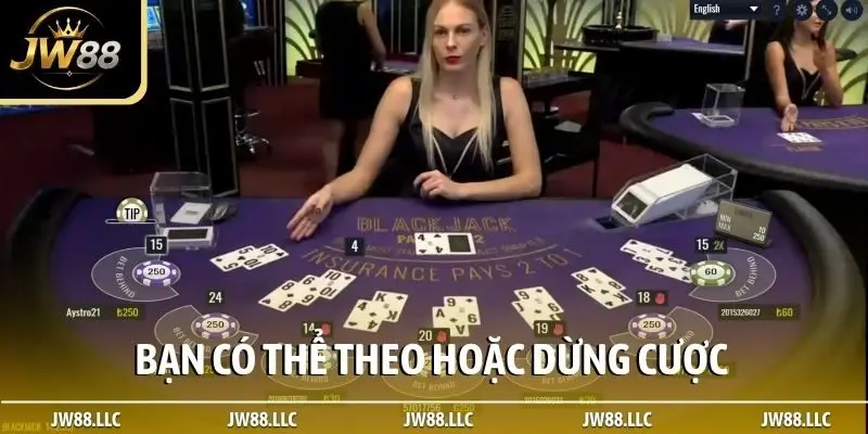 Bạn có thể theo hoặc dừng cược