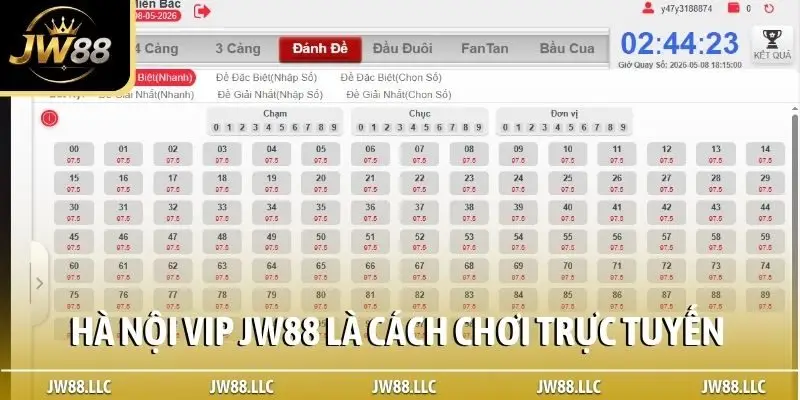 Hà Nội Vip JW88 là cách chơi trực tuyến