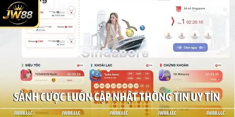 Sảnh cược luôn cập nhật thông tin uy tín